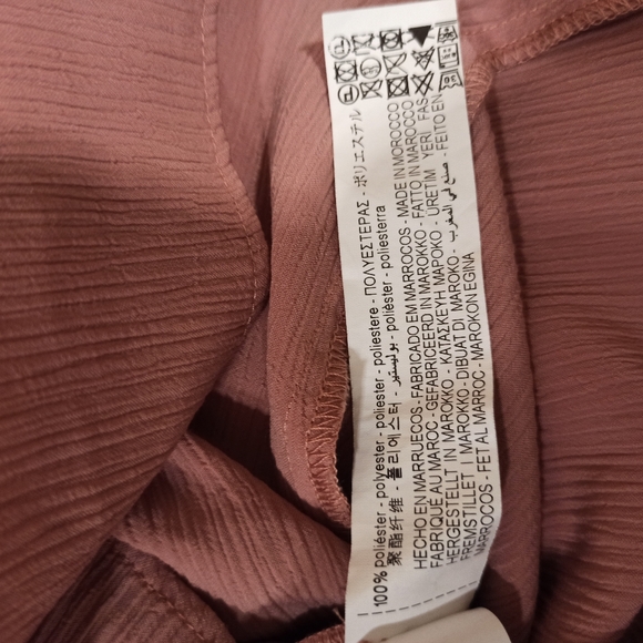 Derek Heart Smocked Maxi Dress ZS medium Pink Boho Peasant Strapless Pullover - Picture 11 of 14